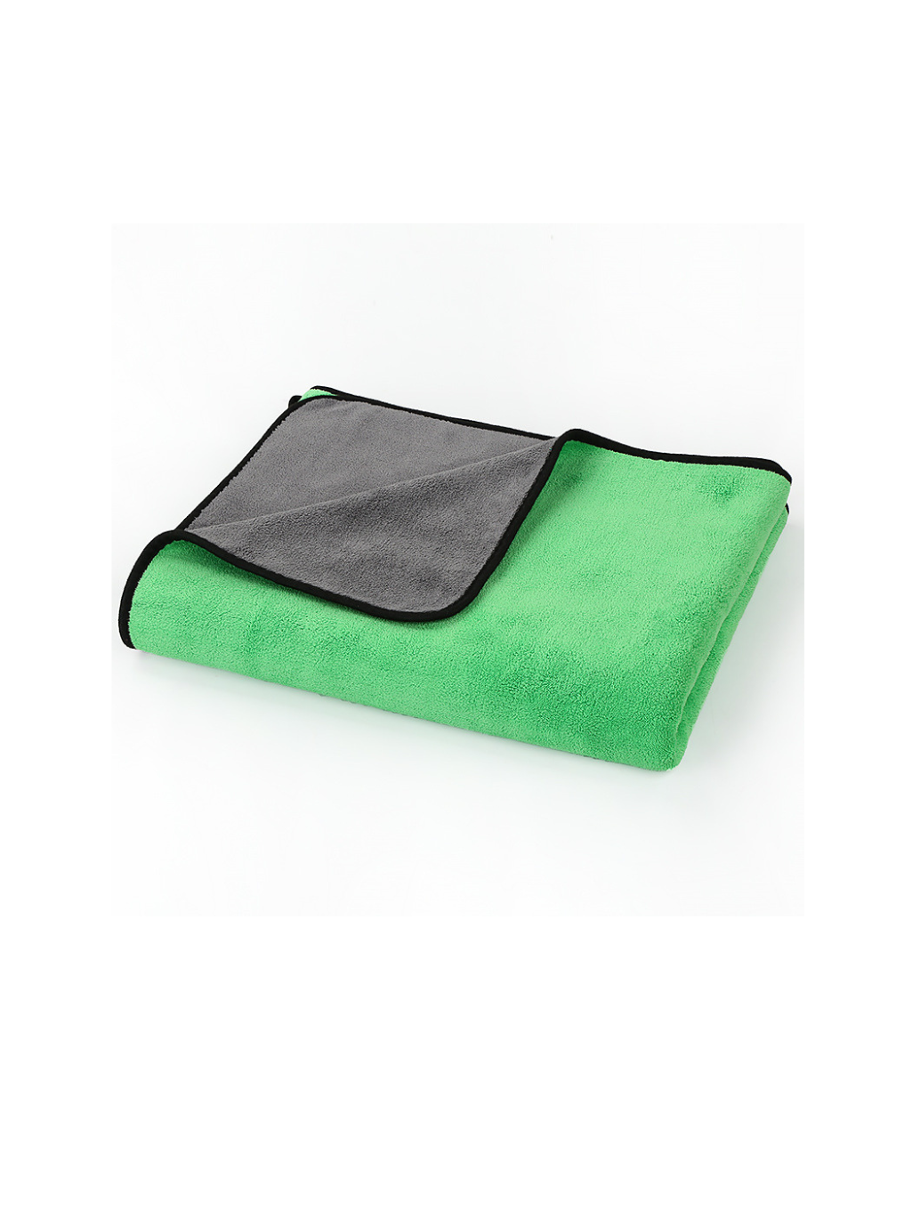 Microfiber towel. (Green and grey)