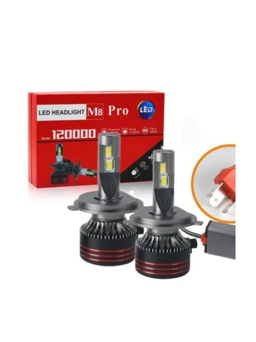 M8 LED Headlight 120 Watts