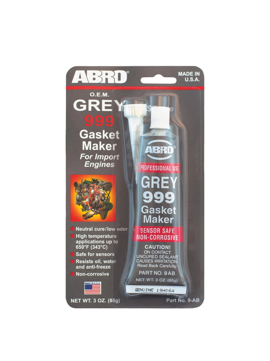 ABRO 999 RTV SILICONE GASKET MAKER GREY  -85G
