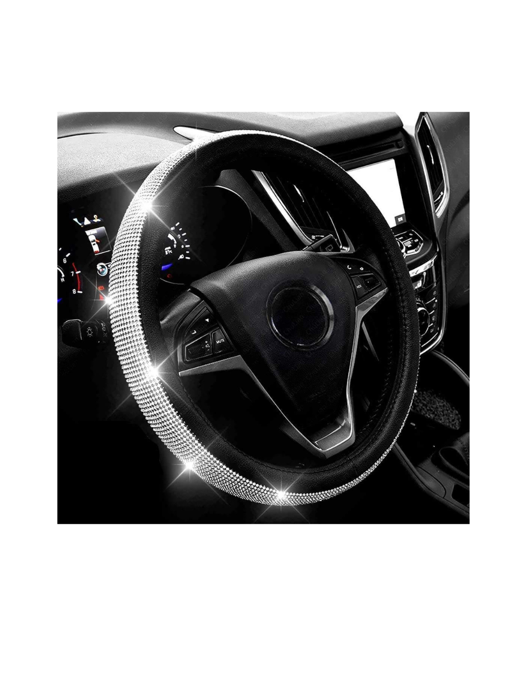 Glittering steering wheel cover